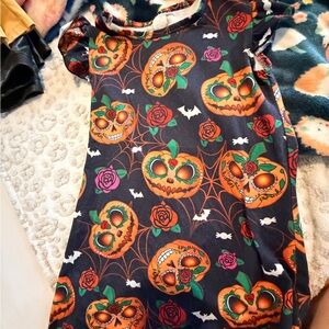 Halloween Pumpkin Print Dress
